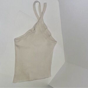 T.La Cream Asymmetrical Fitted Camisole Tank Top xl